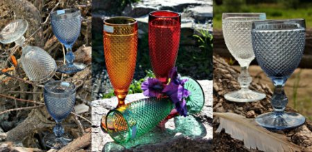 бокалы цветное стекло